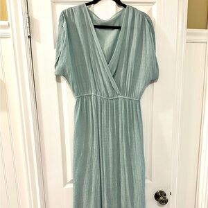 Cupshe Green Maxi Dress V-Neck Dolman Sleeve